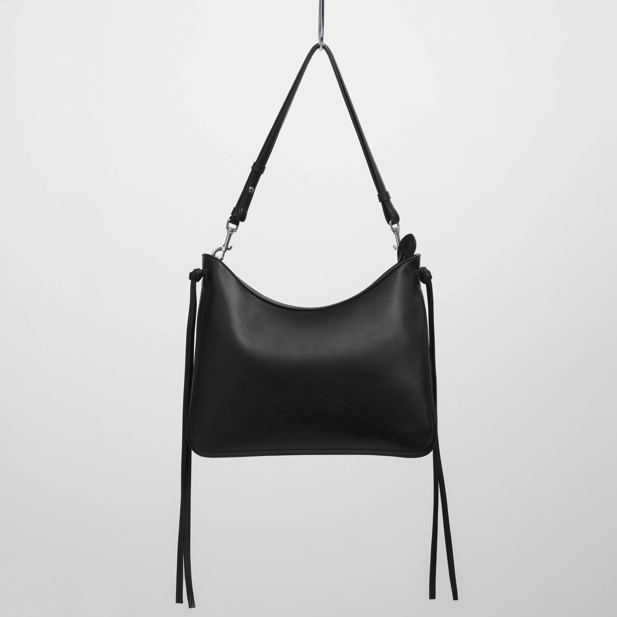 海外希少【PHOEBE PHILO】ギグ ショルダーバッグ カーキレザー PHOEBE PHILO | GIG BAG | BLACK LEATHER WITH SILVER