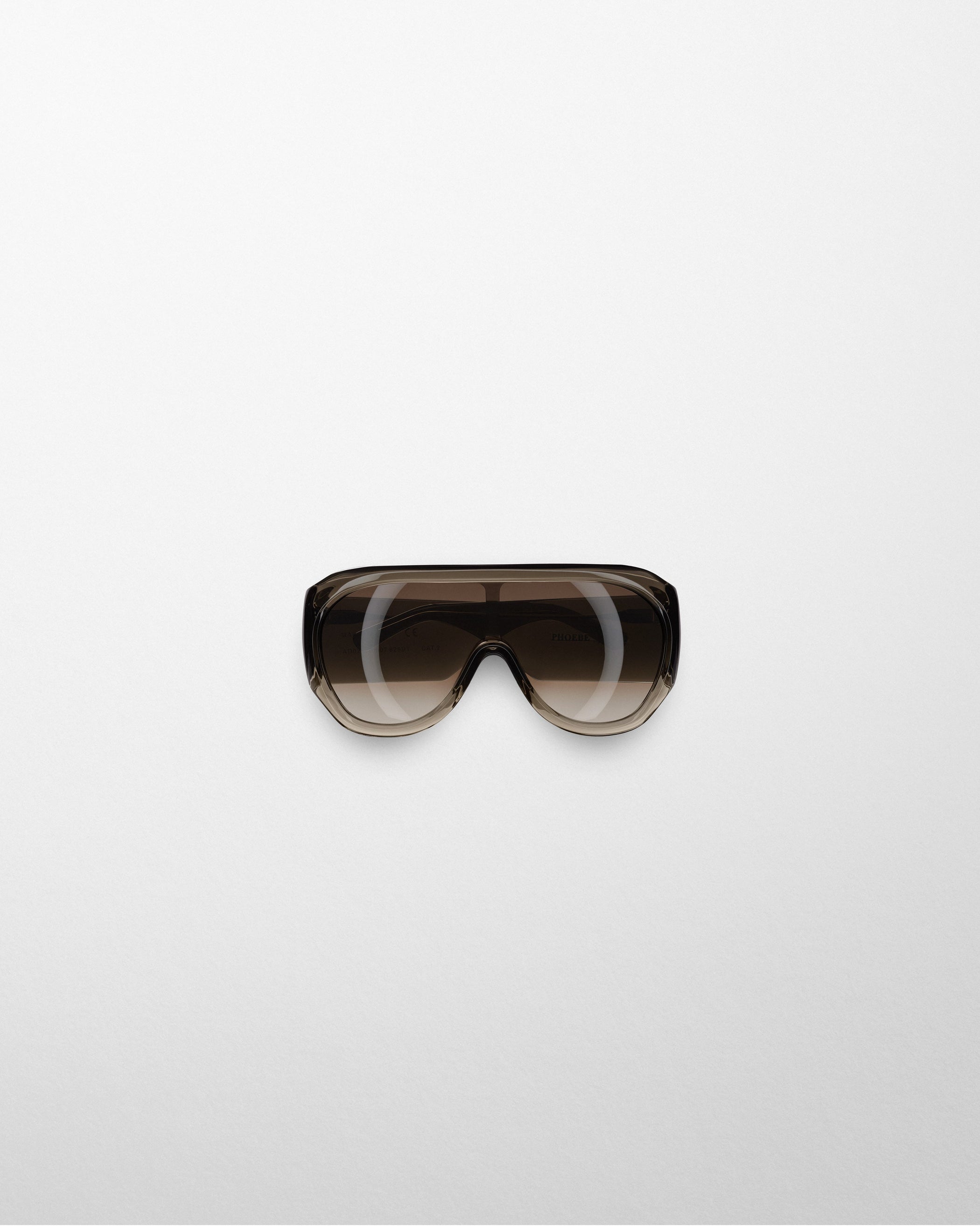 Front view of BOMBÉ SUNGLASSES in fume acetate