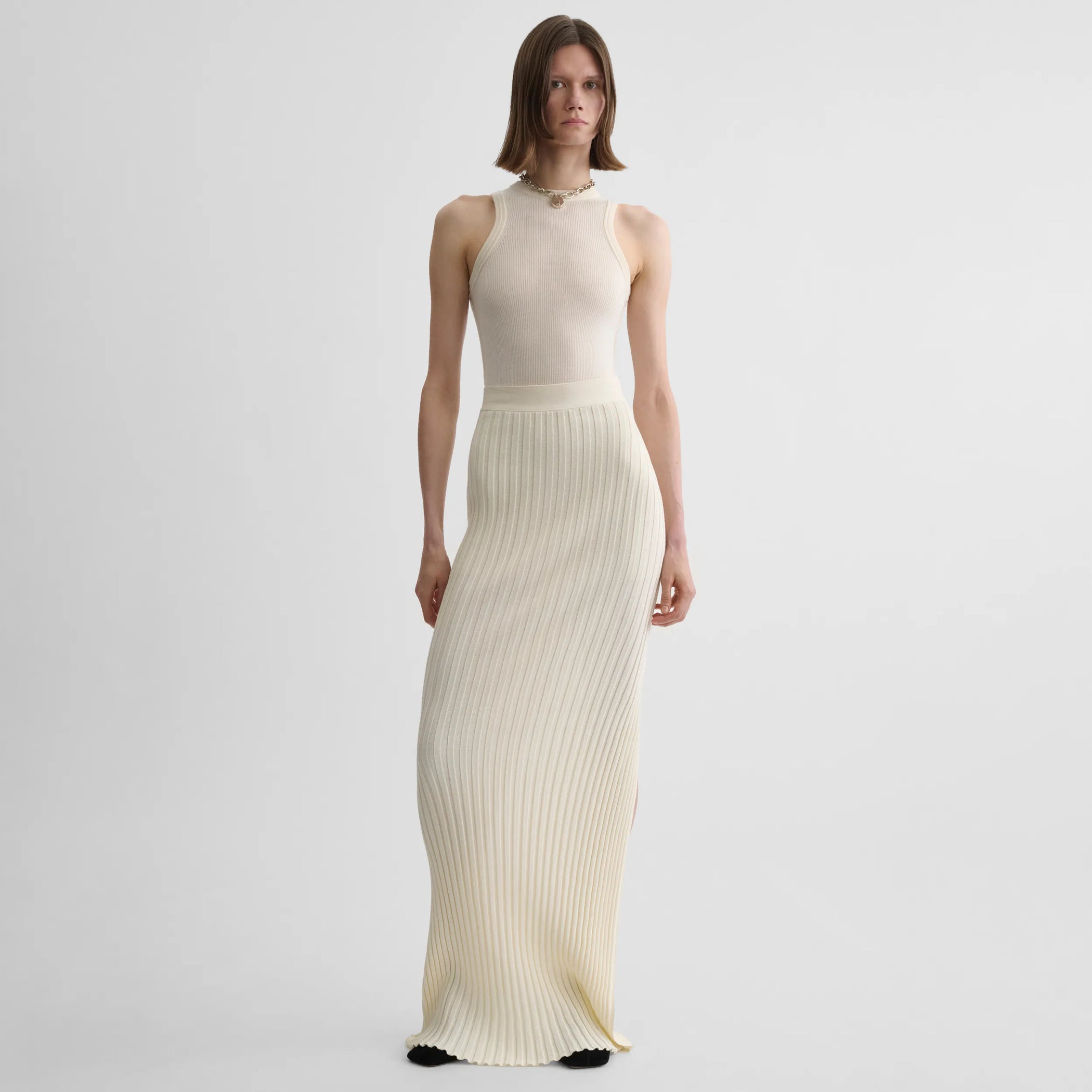 PHOEBE PHILO サテンのスリップドレス 2023 A1 Edit Sateen Fringe Dress | Authentic & Vintage | ReSee