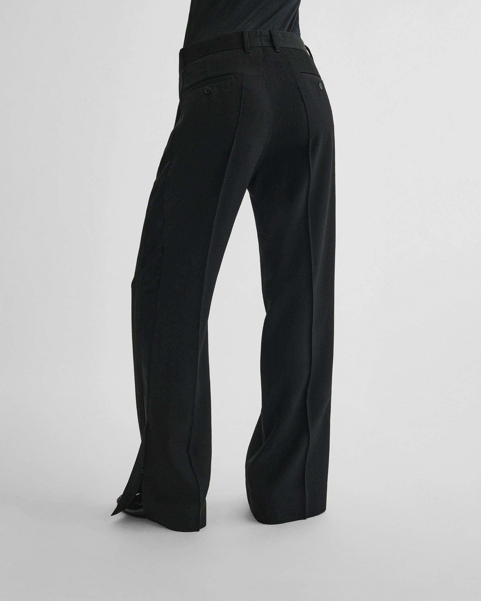 TUX TROUSERS | black viscose