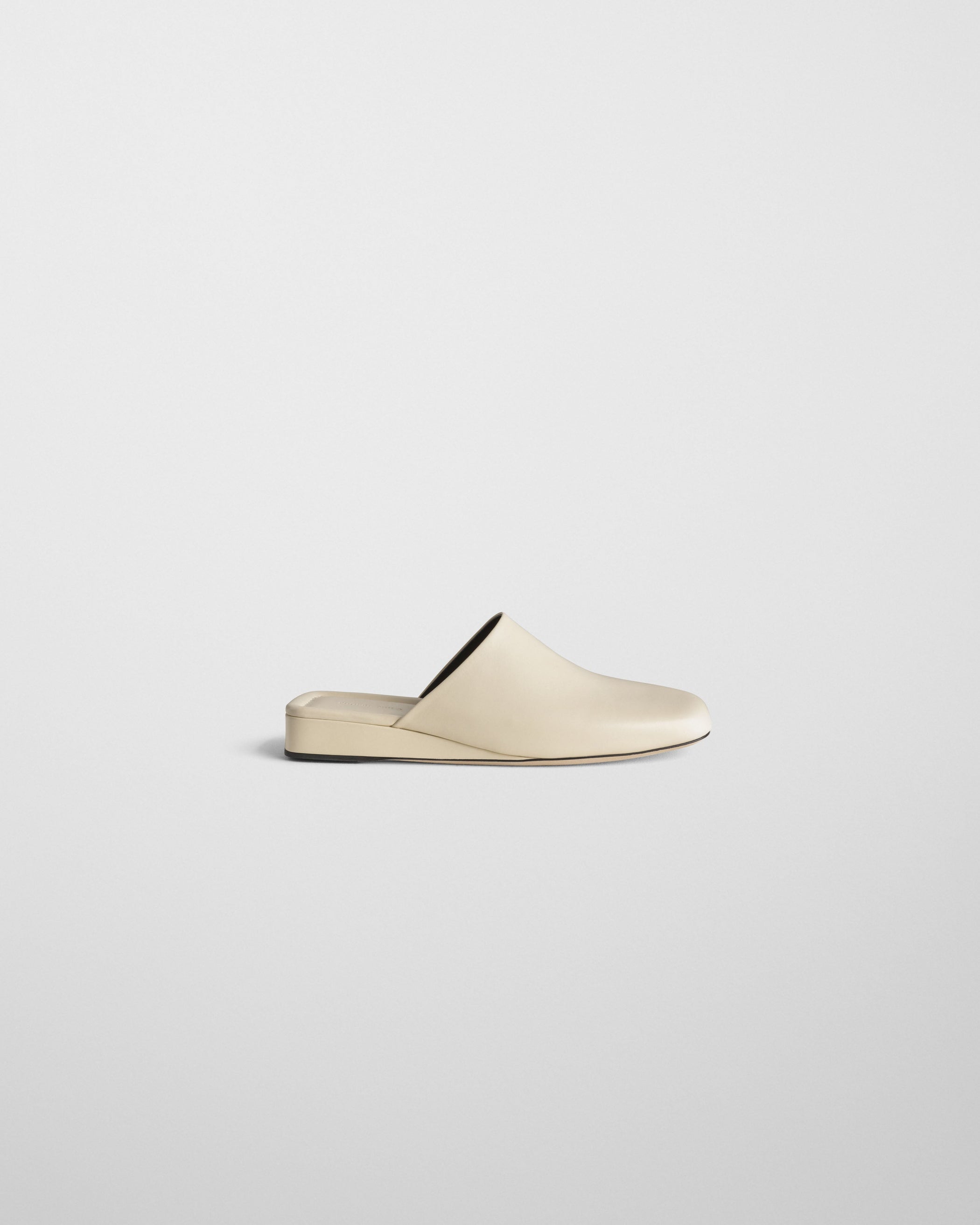 View of ROBE SLIDE in cream leather