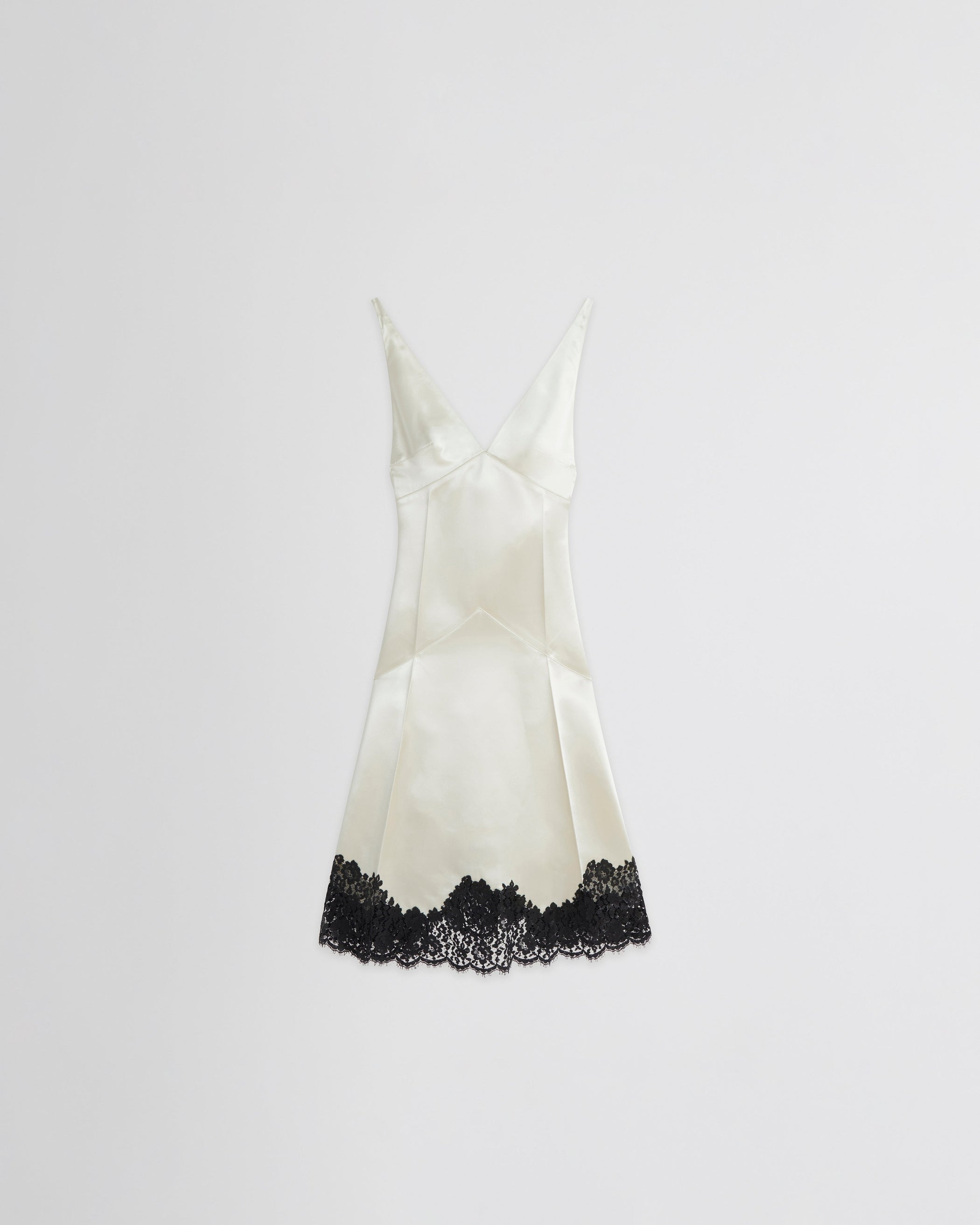 View of slicked slip in vanilla viscose