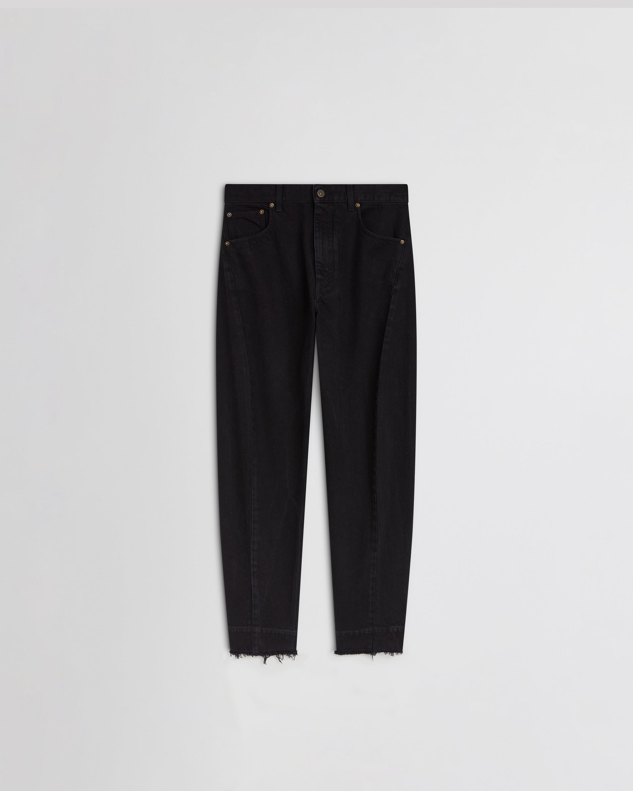 View of arch jeans in black cotton