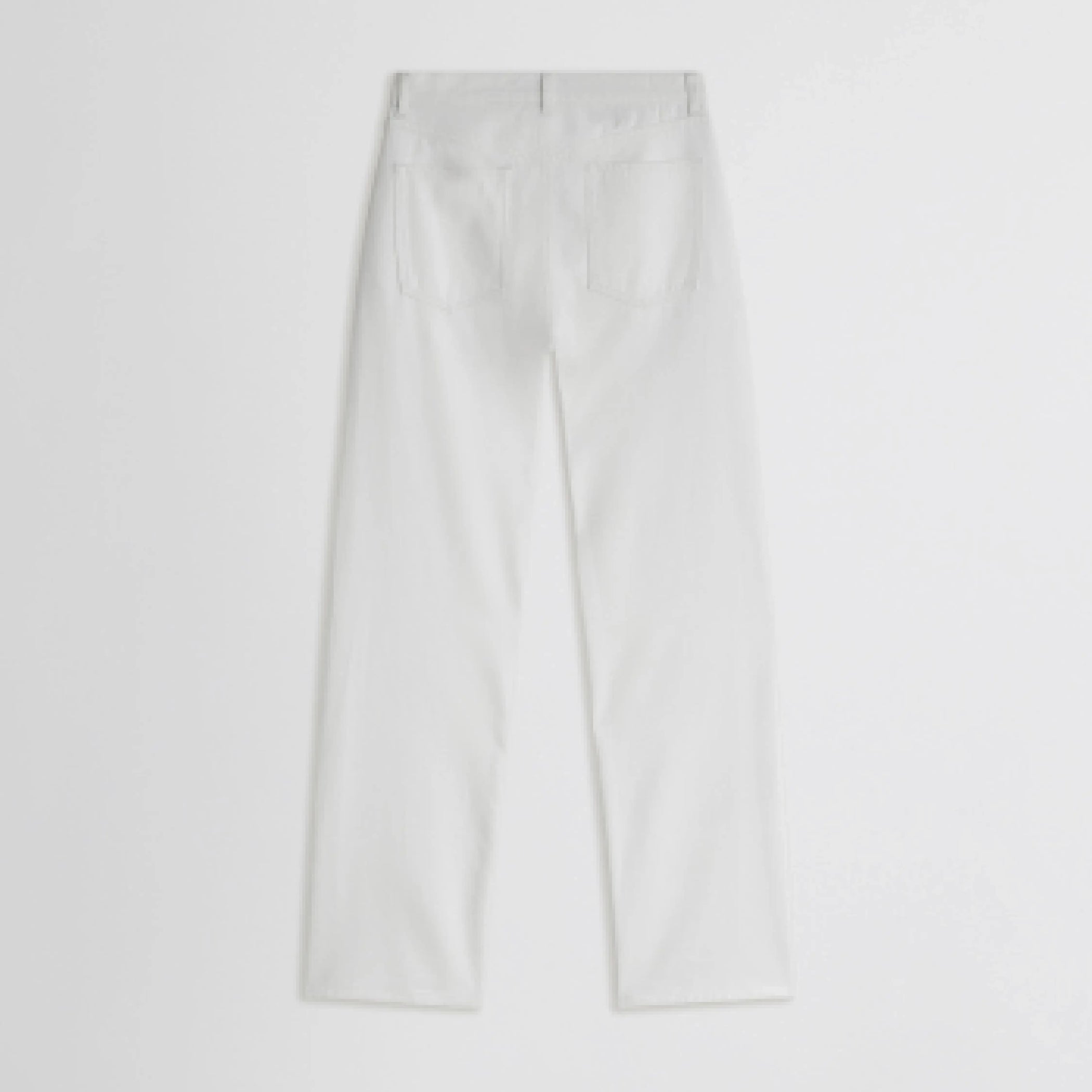 Back flat lay view of Classic Jeans in plaster white.