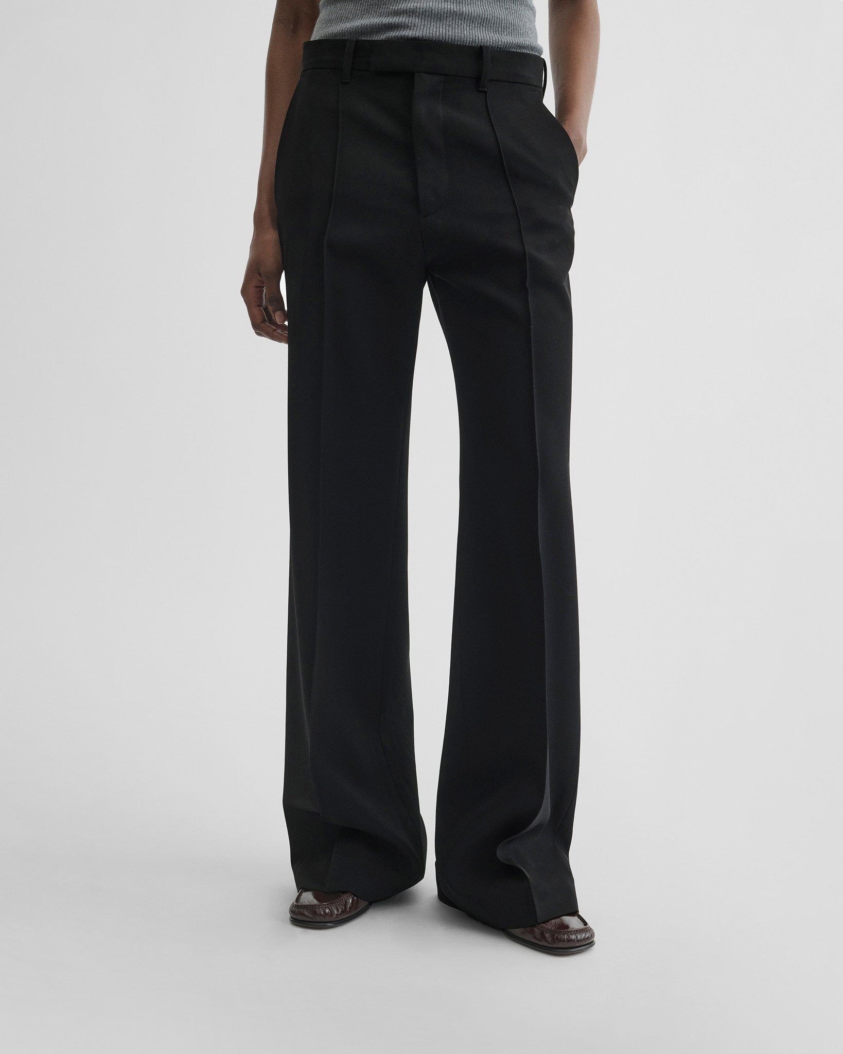 BOYISH TAILORED TROUSERS | black wool