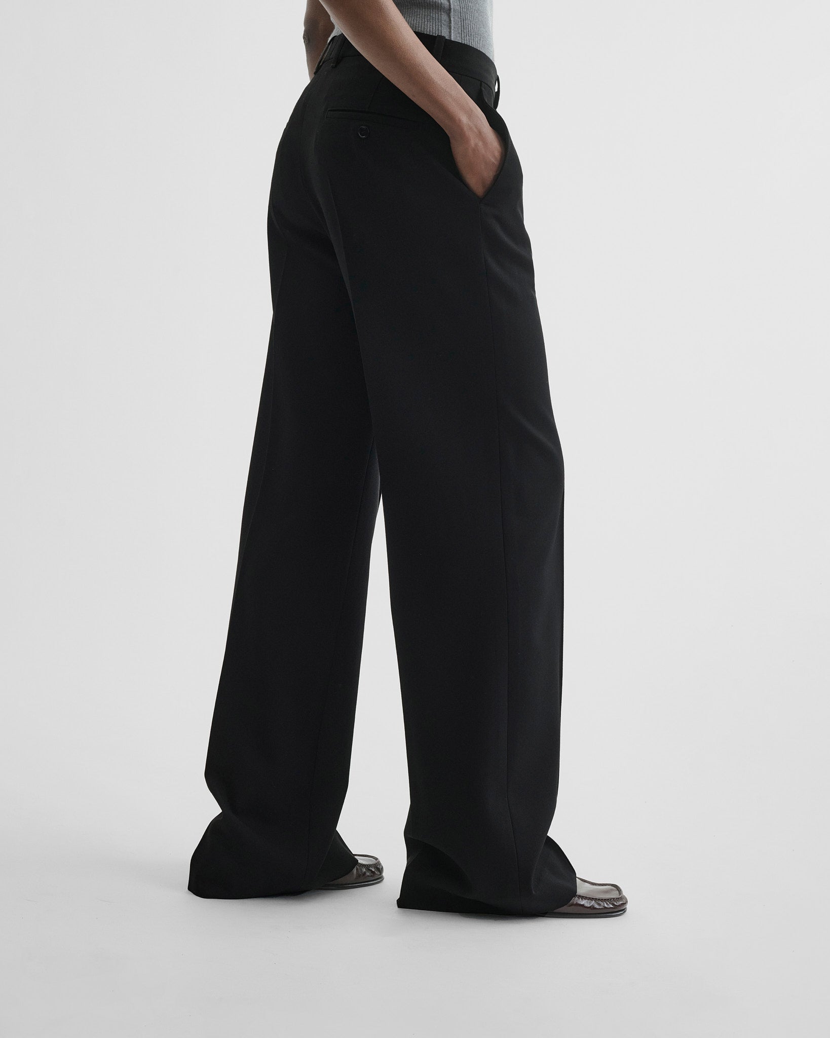 BOYISH TAILORED TROUSERS | black wool