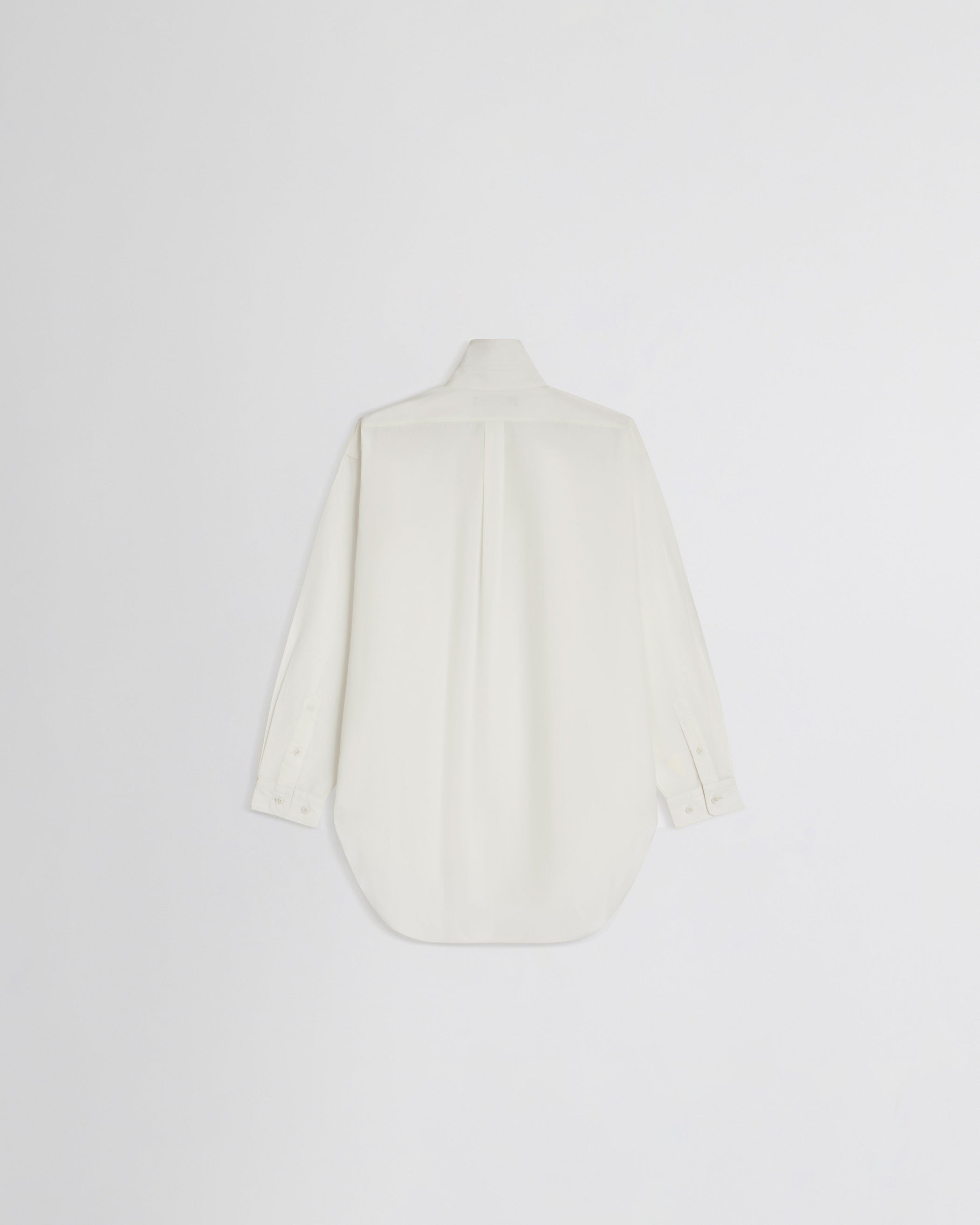 Flat back view of CLASSIC SHIRT in cream cotton