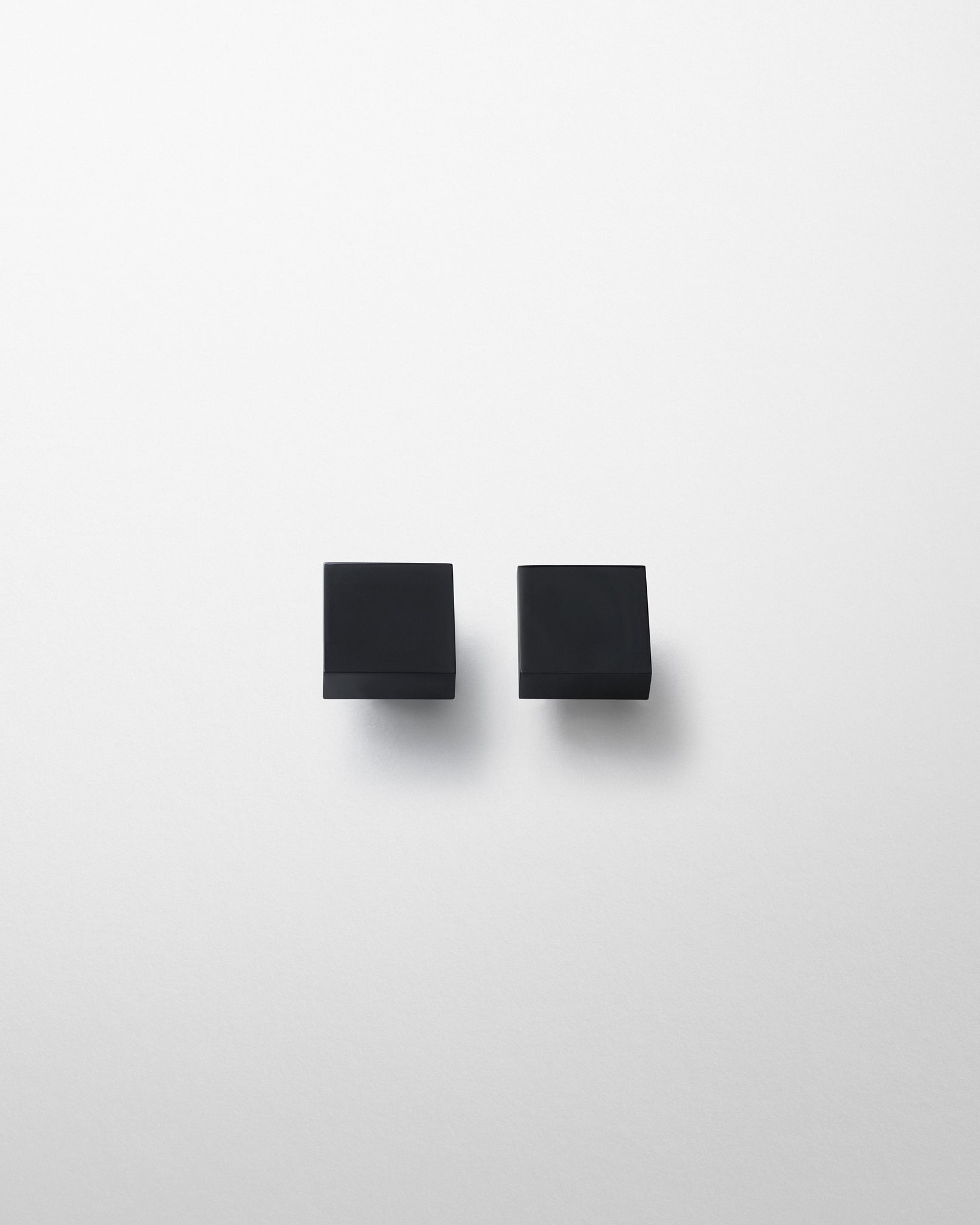 View of CUBE STUDS in black bronze