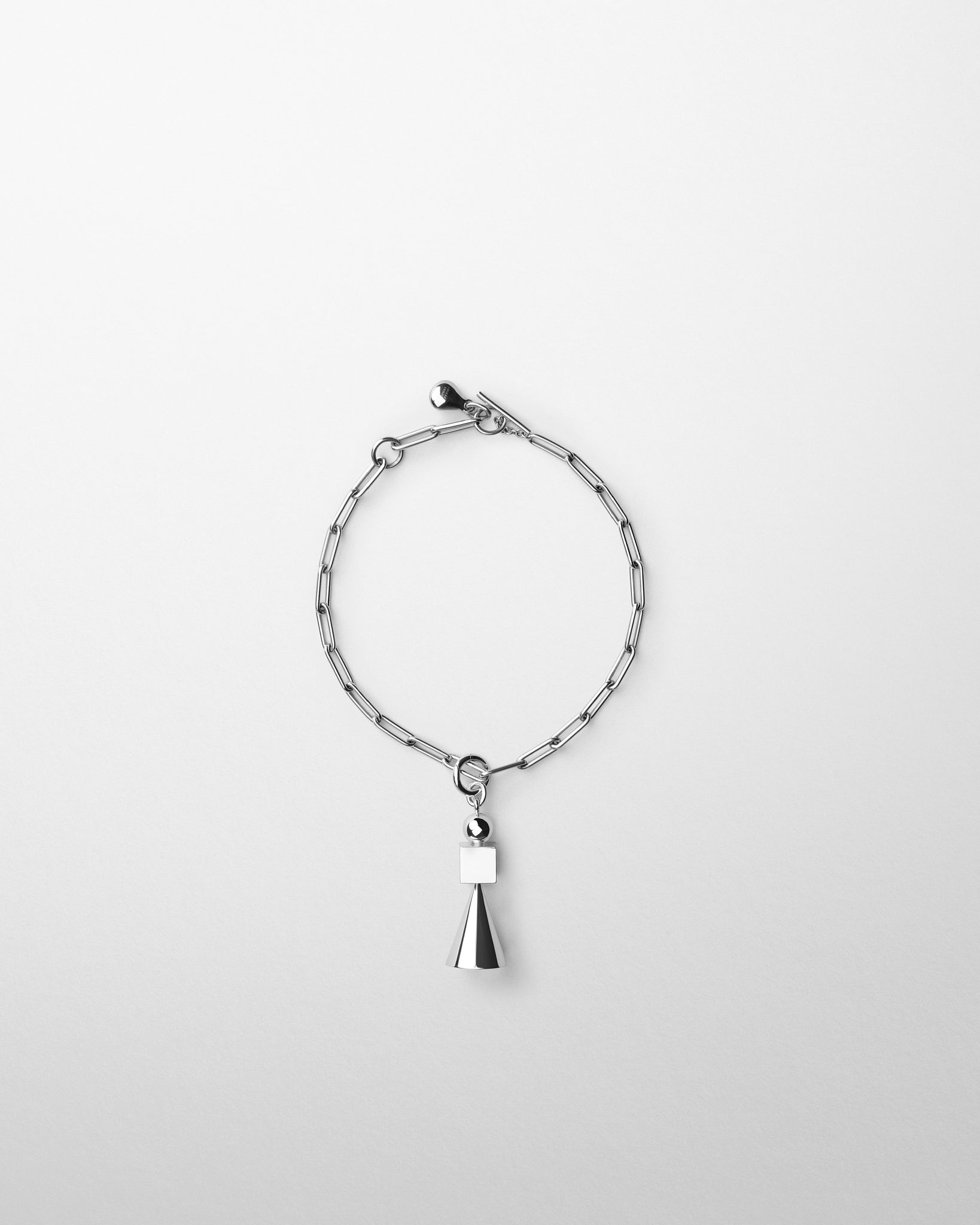 View of STACKED PENDANT in silver