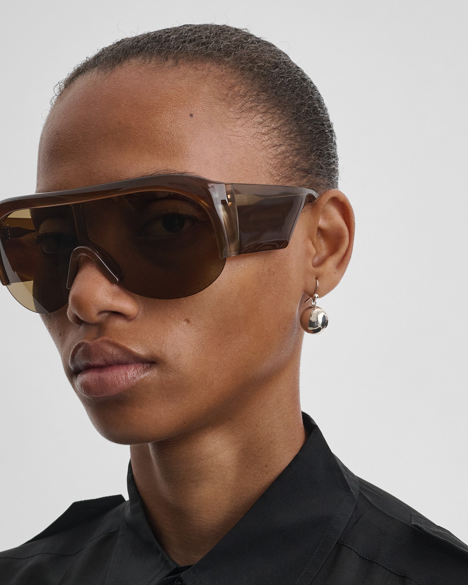 View of SPHERE EARRINGS in silver