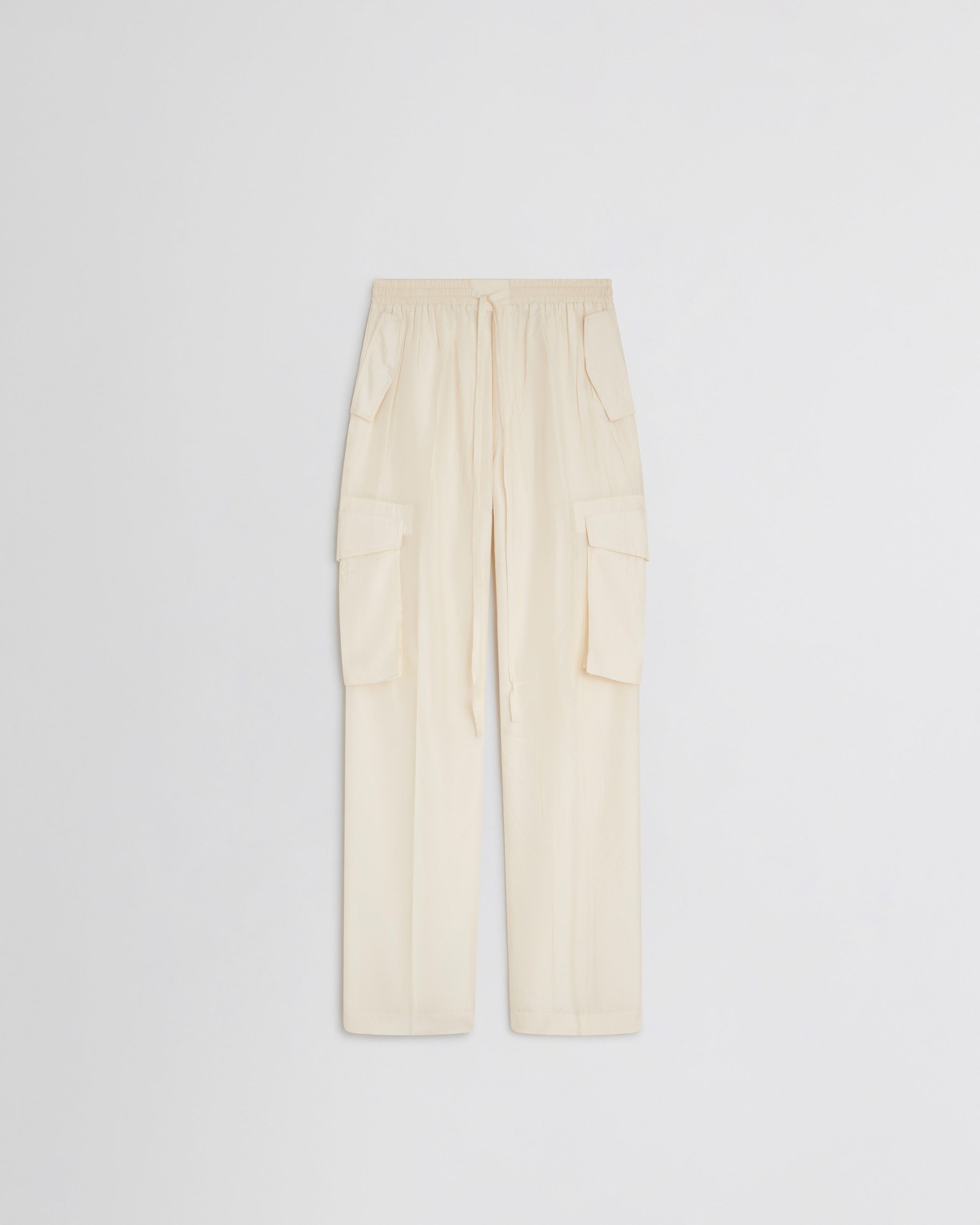 View of CARGO TROUSERS in vanilla silk